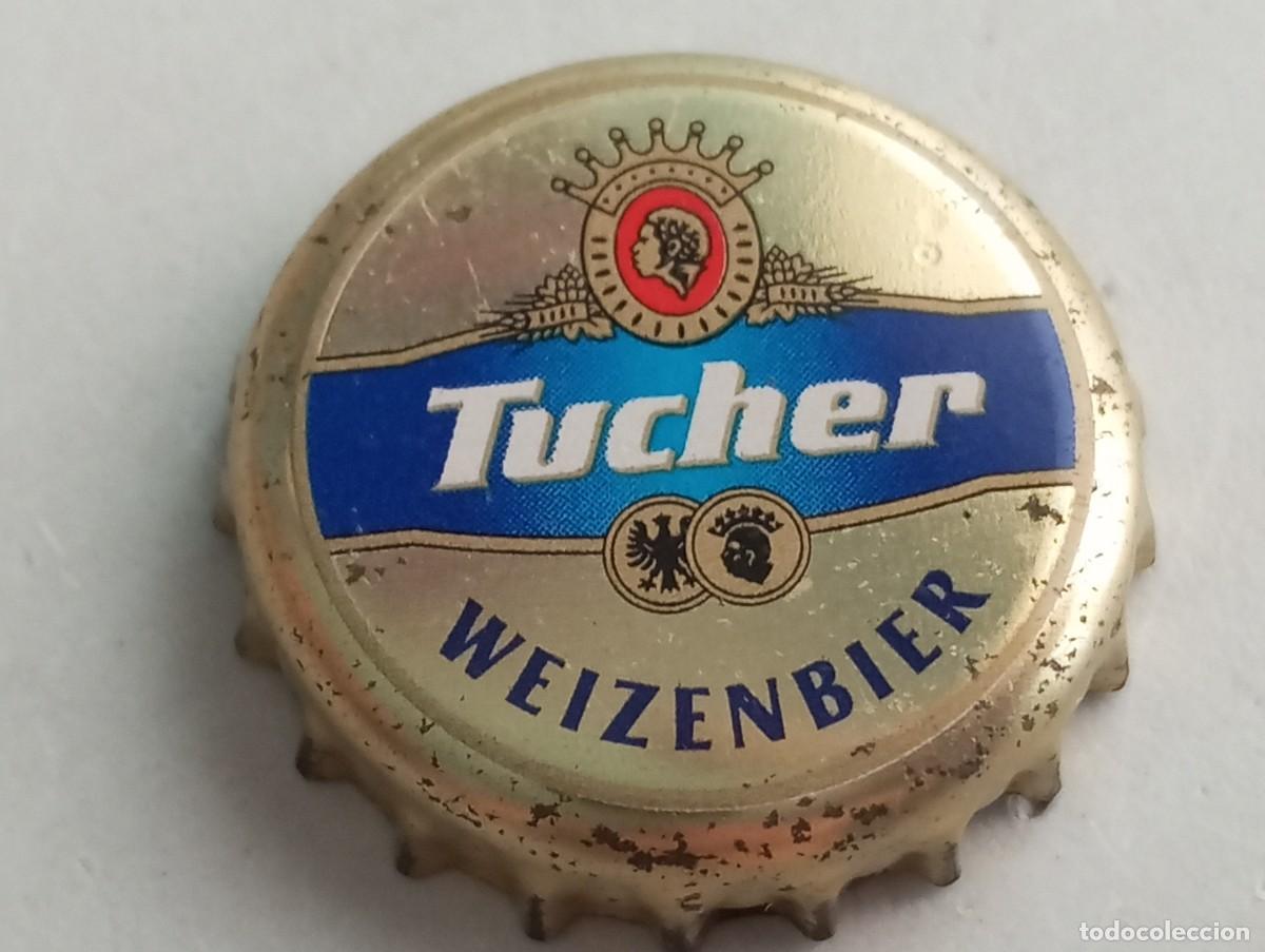 Colecionismo de cervejas: Chapa tap&oacute;n corona de la cerveza alemana TUCHER WEIZENBIER