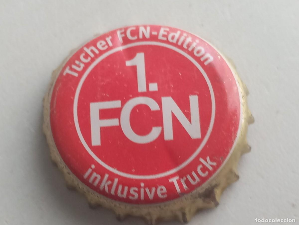 Colecionismo de cervejas: Chapa tap&oacute;n corona de la cerveza alemana TUCHER FCN-EDITION 1. FCN INKLUSIVE TRUCK