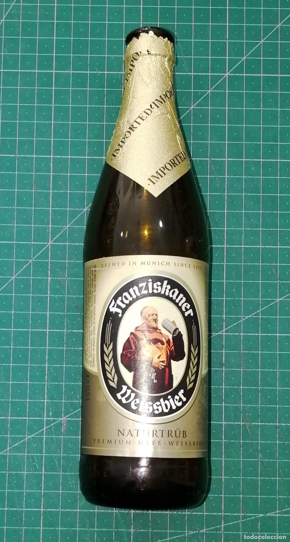 Coleccionismo de cervezas: BOTELLA CERVEZA. FRANZISKANER WEISSBIER. NATURTR&Uuml;B. - Alemania. - 50 cl. - Altura aprox. 25 cm