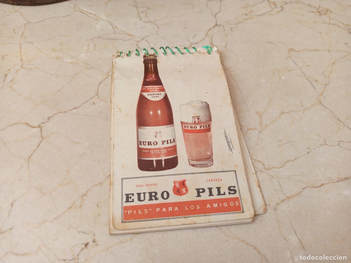 Coleccionismo de cervezas: CERVEZA EURO PILS ANTIGUO BLOC DE NOTAS PUBLICITARIO.. Bloc notas camarero