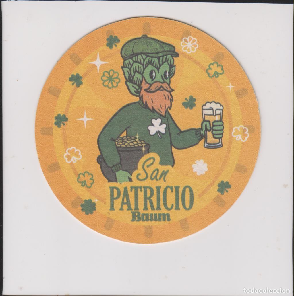 Coleccionismo de cervezas: posavasos cerveza BAUM SAN PATRICIO beer bier pivo coaster porta vasos SOY.YO