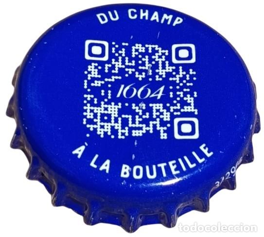 Coleccionismo de cervezas: Francia Capsule Bi&egrave;re Beer Crown Cap 1664 du Champ &agrave; la bouteille QR Code RP585 tap&oacute;n corona