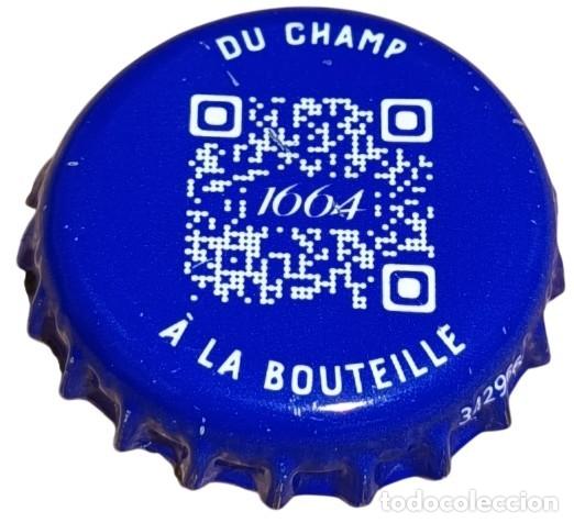 Coleccionismo de cervezas: Francia Capsule Bi&egrave;re Beer Crown Cap 1664 du Champ &agrave; la bouteille QR Code RP587 tap&oacute;n corona