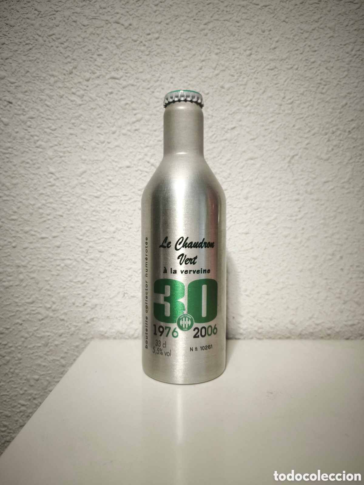 Coleccionismo de cervezas: Botella cerveza aluminio Sant Etienne
