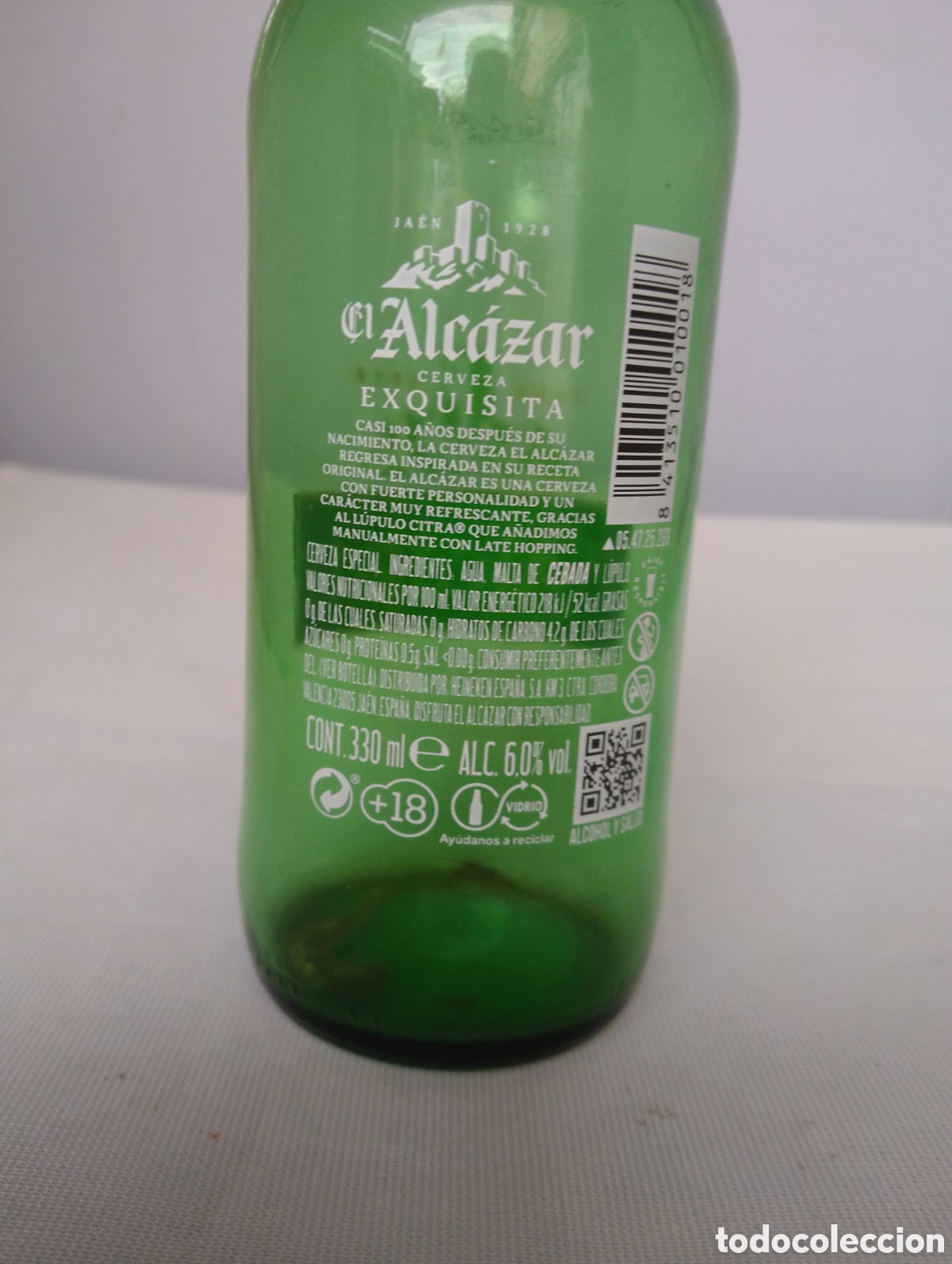 Coleccionismo de cervezas: Botella Cerveza EL ALCAZAR - Foto 2