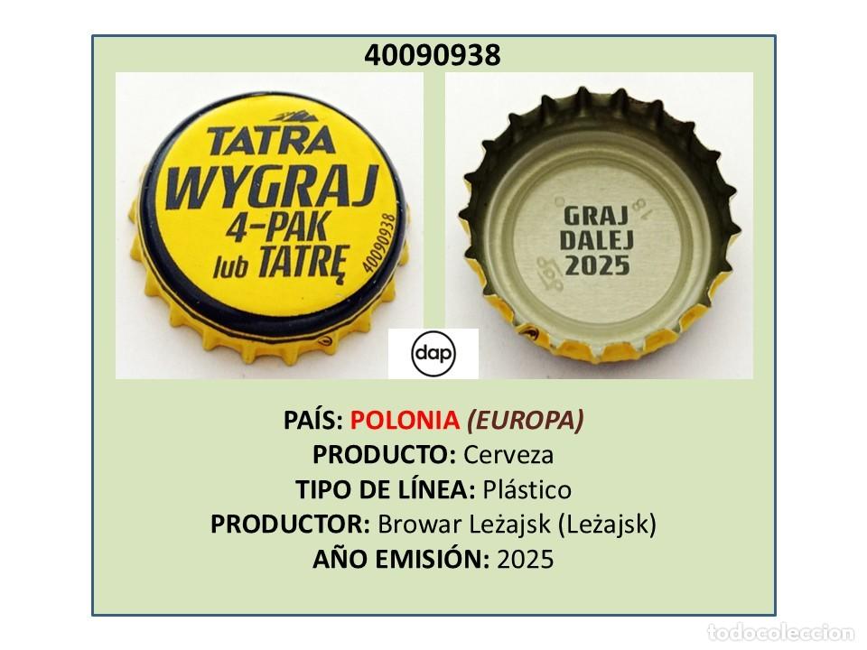 Coleccionismo de cervezas: TAPON CORONA CAPSULA CHAPA CERVEZA TATRA (POLONIA)