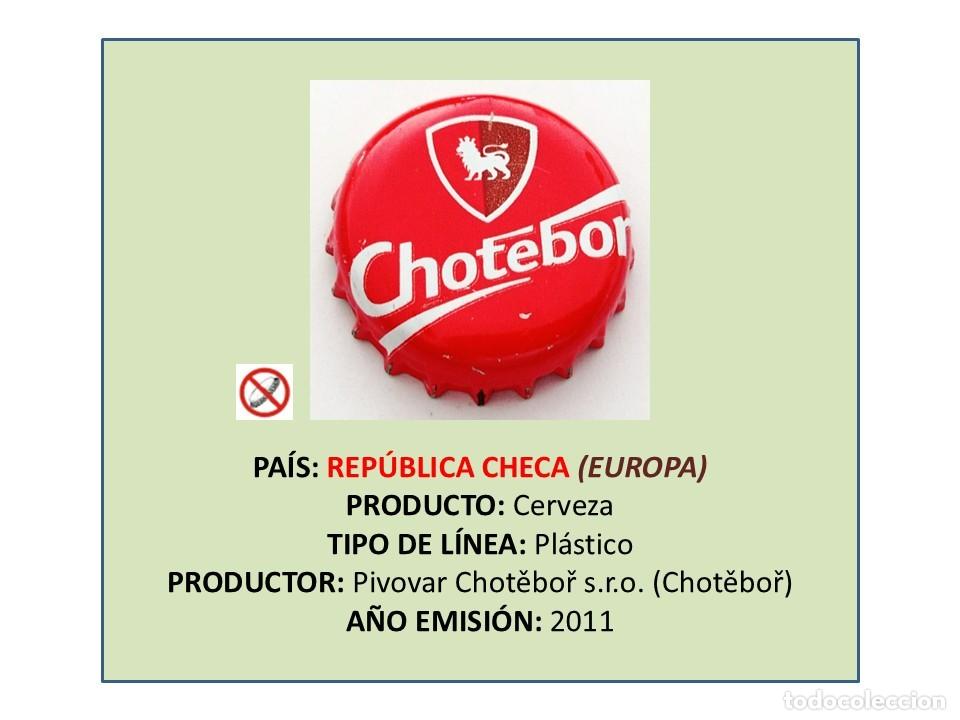 Coleccionismo de cervezas: TAPON CORONA CAPSULA CHAPA CERVEZA CHOTEBOR (REP&Uacute;BLICA CHECA)