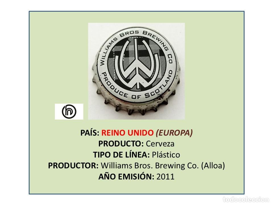 Coleccionismo de cervezas: TAPON CORONA CAPSULA CHAPA CERVEZA WILLIAMS BROS (REINO UNIDO)