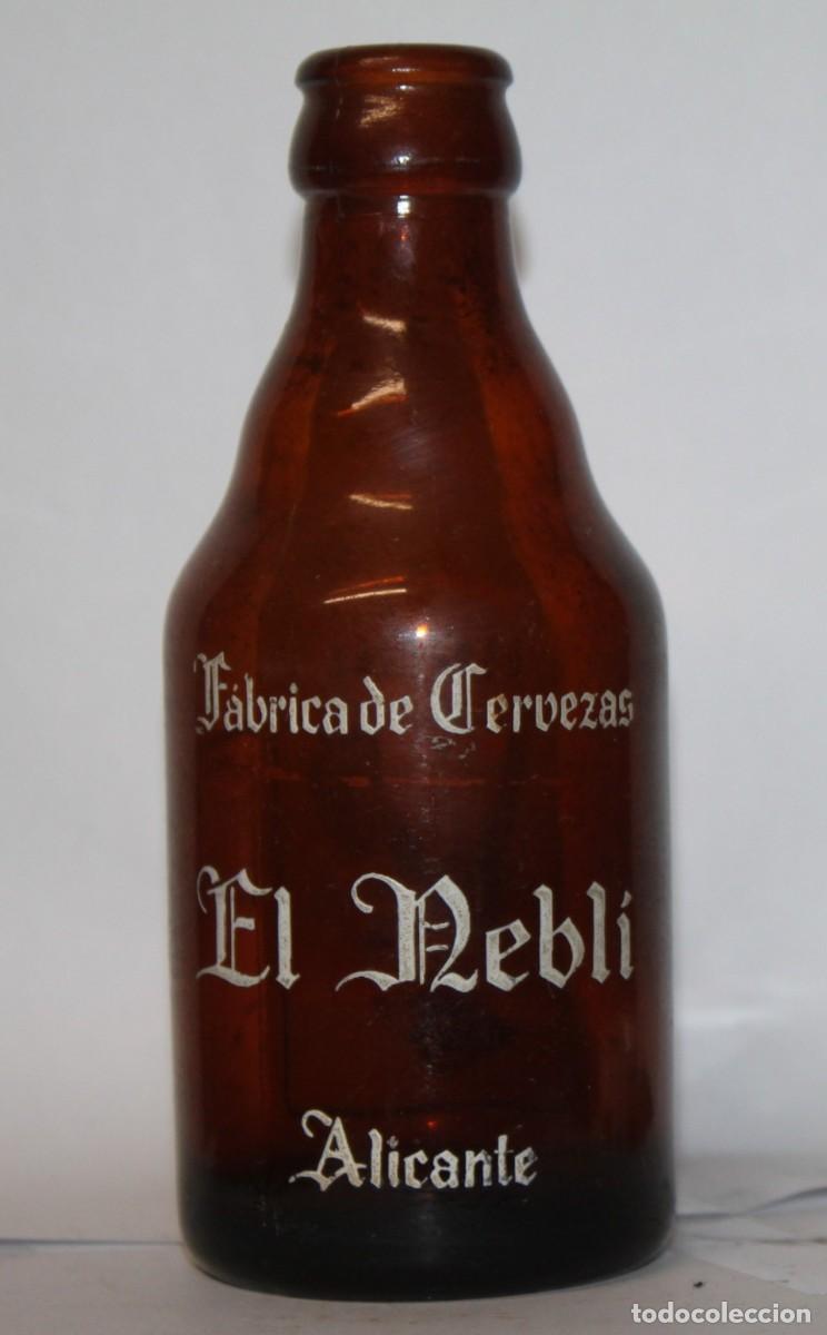 Coleccionismo de cervezas: ANTIGUA BOTELLA CERVEZA EL NEBLI, 20CL