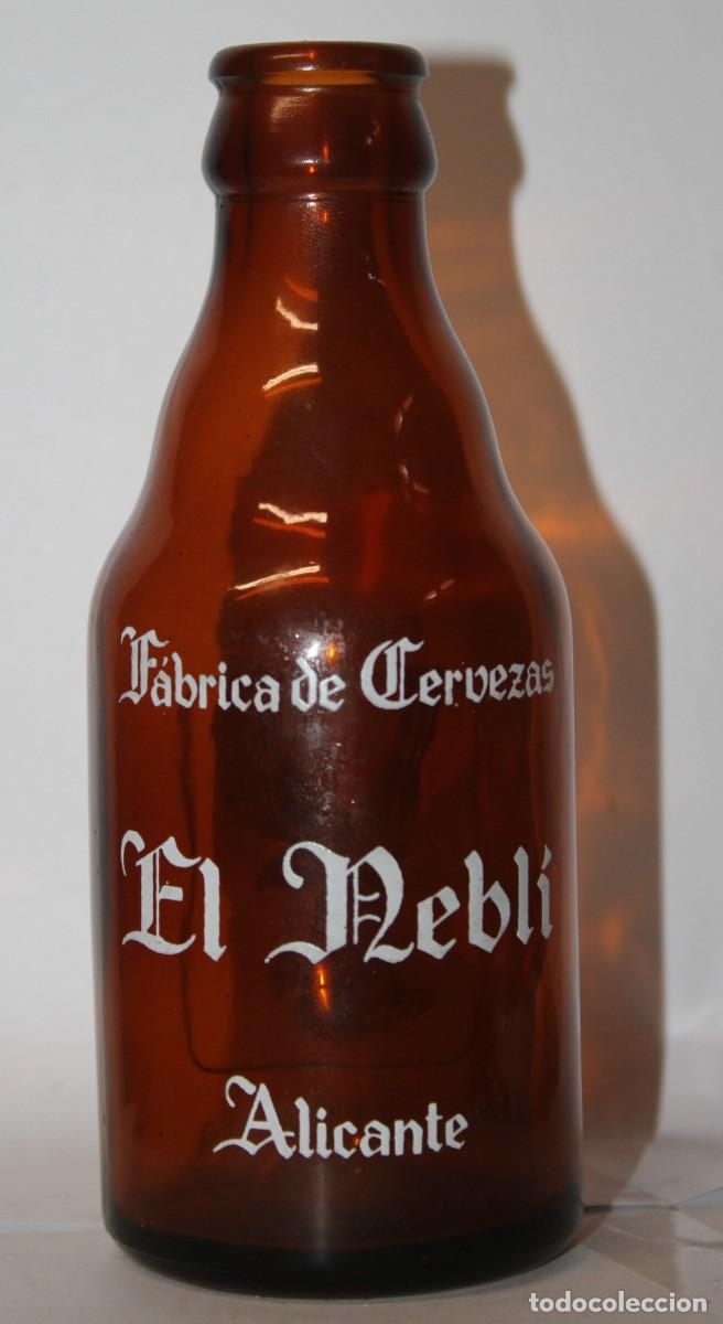 Coleccionismo de cervezas: ANTIGUA BOTELLA CERVEZA EL NEBLI, 20 CL.