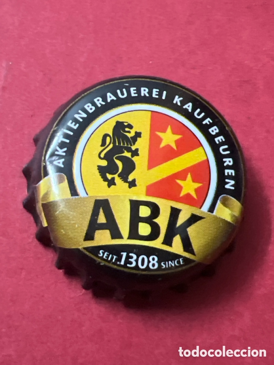 Coleccionismo de cervezas: T4/X73/G5. CHAPA CERVEZA - ABK Aktienbrauerei Kaufbeuren Seit 1308 Since