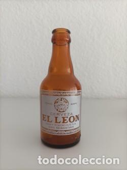 Coleccionismo de cervezas: Botellin antiguo cervezas el leon