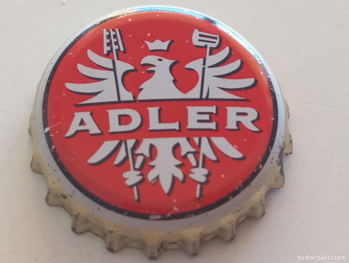 Coleccionismo de cervezas: Chapa tap&oacute;n corona de la cerveza alemana ADLER BINDING