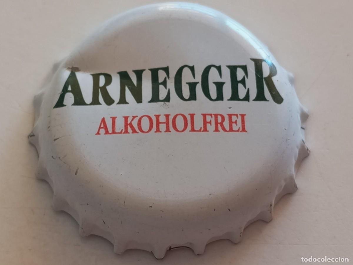 Coleccionismo de cervezas: Chapa tap&oacute;n corona de la cerveza alemana ARNEGGER ALKOHOLFREI