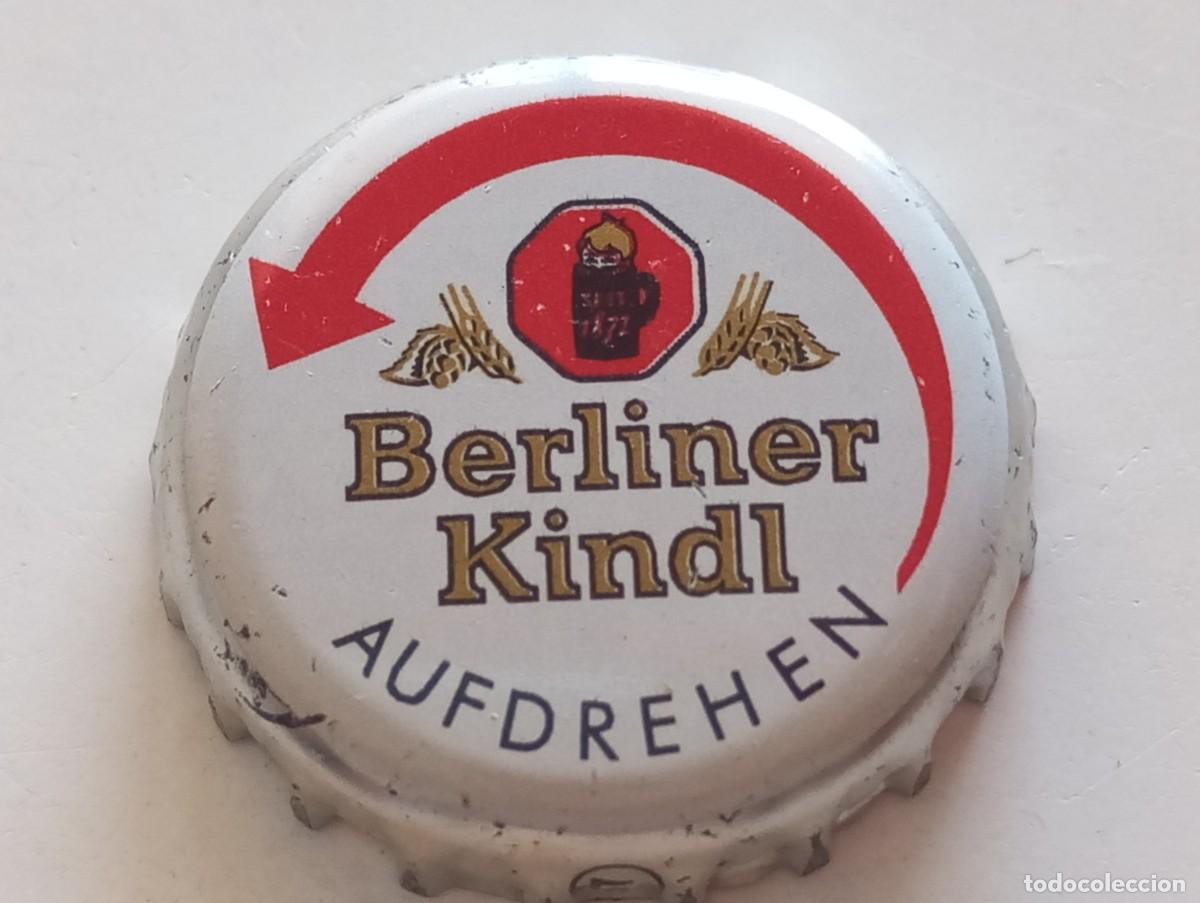 Coleccionismo de cervezas: Chapa tap&oacute;n corona de la cerveza alemana BERLINER KINDL - AUFDREHEN