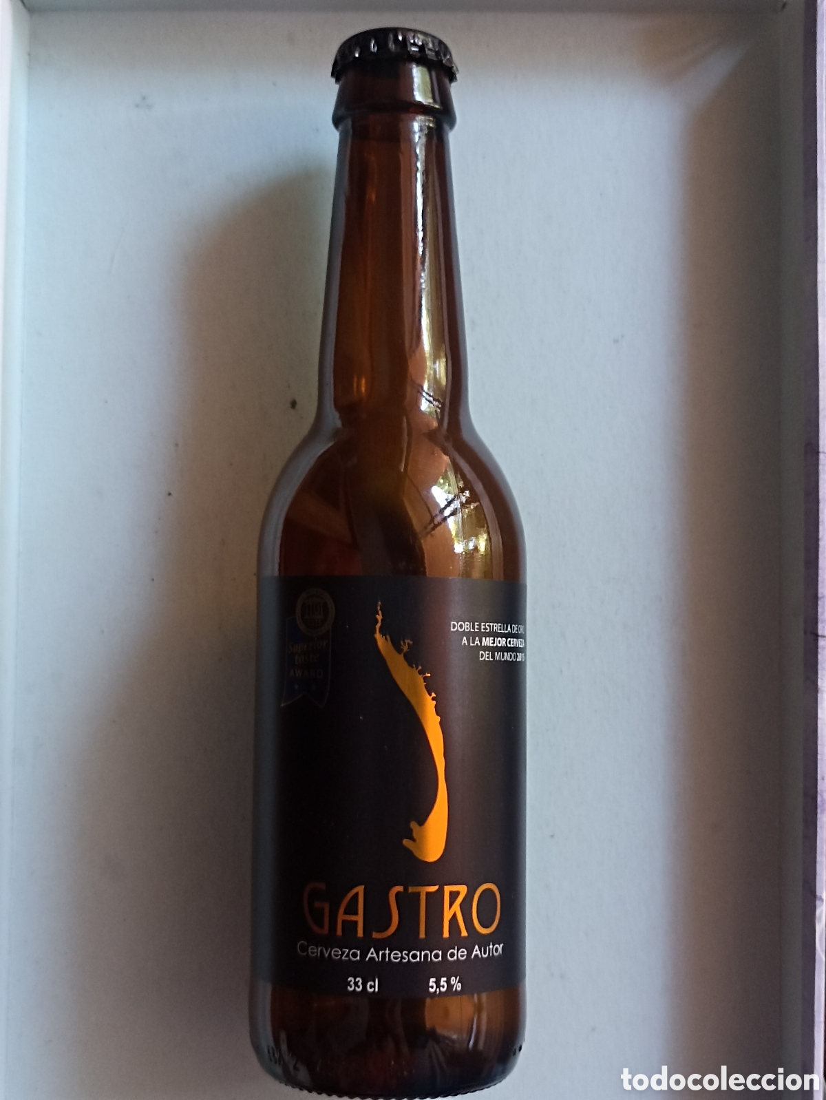 Coleccionismo de cervezas: Botella cerveza Gastro vac&iacute;a con chapa 330 ml