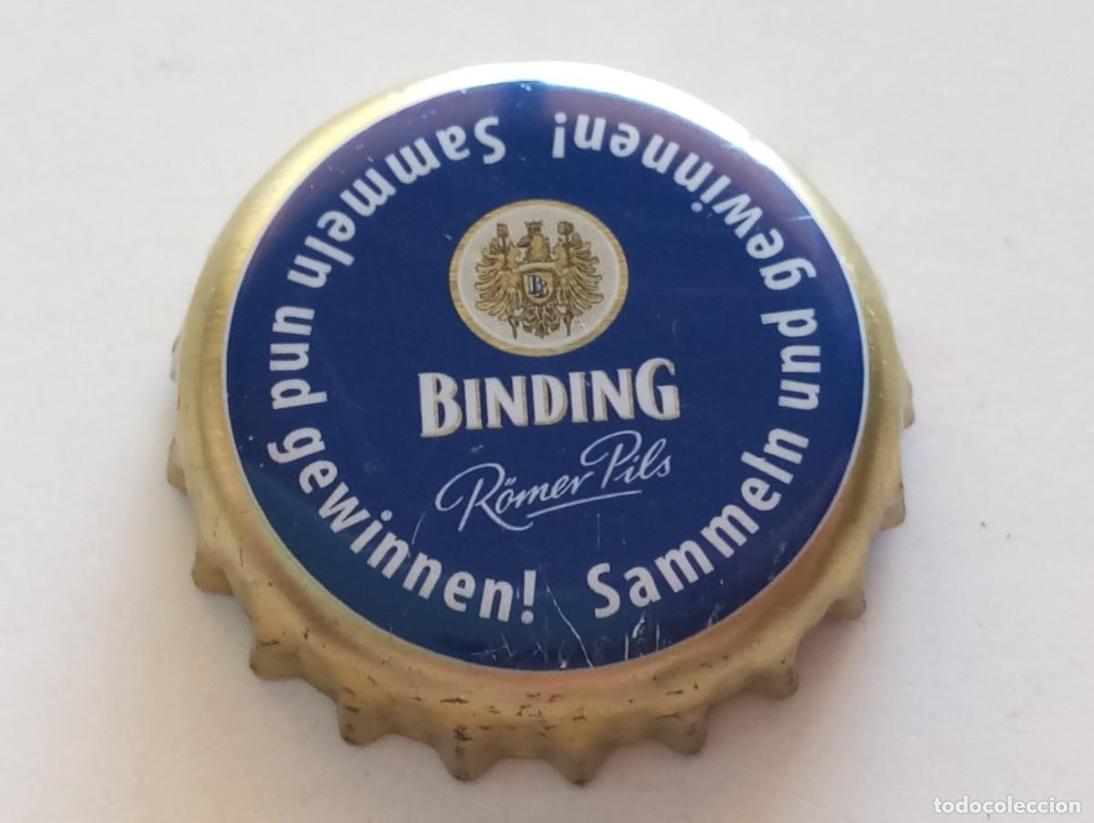 Coleccionismo de cervezas: Chapa tap&oacute;n corona de la cerveza alemana BINDING R&Ouml;MER PILS - SAMMELN UND GEWINNEN!
