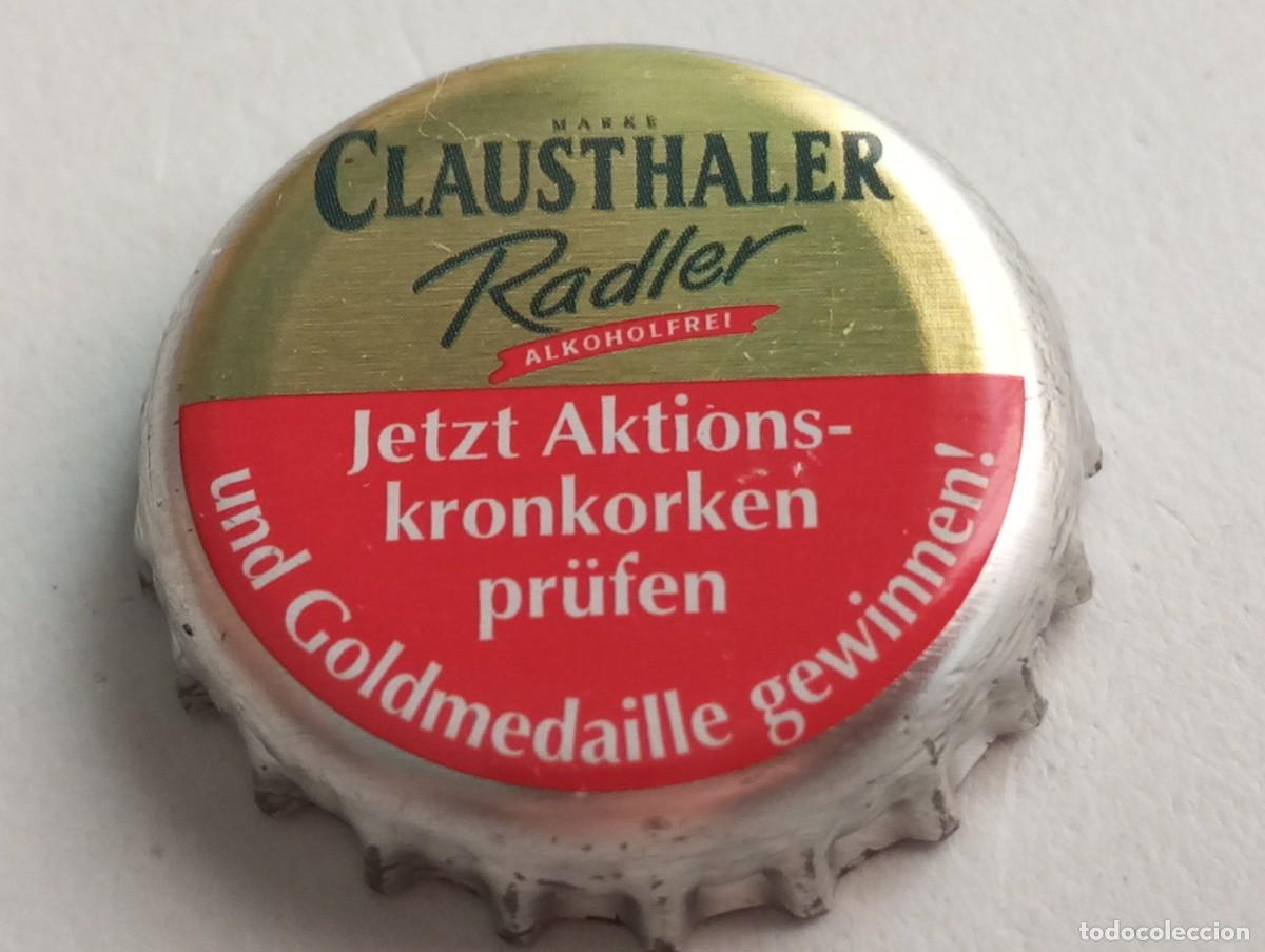 Coleccionismo de cervezas: Chapa tap&oacute;n corona de la cerveza alemana CLAUSTHALER RADLER JETZT AKTIONS-KRONKORKEN PR&Uuml;FEN