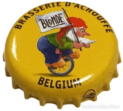 Coleccionismo de cervezas: Belgica Capsule Bi&egrave;re Beer Crown Cap Brasserie d'Achouffe Belgium RP802 tap&oacute;n corona