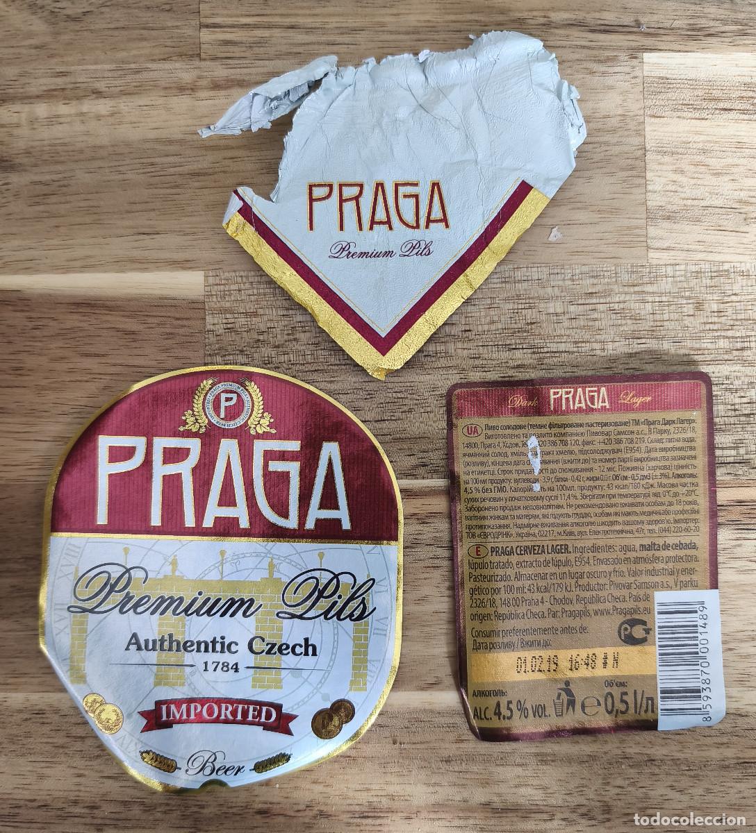 Coleccionismo de cervezas: ETIQUETA CERVEZA - PRAGA PREMIUM PILS - Rep&uacute;blica Checa
