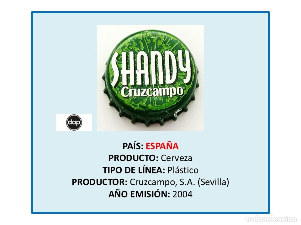 Coleccionismo de cervezas: TAPON CORONA CAPSULA CHAPA CERVEZA SHANDY CRUZCAMPO (ESPA&Ntilde;A)