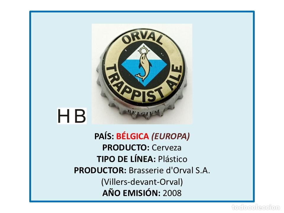 Coleccionismo de cervezas: TAPON CORONA CAPSULA CHAPA CERVEZA ORVAL (B&Eacute;LGICA)