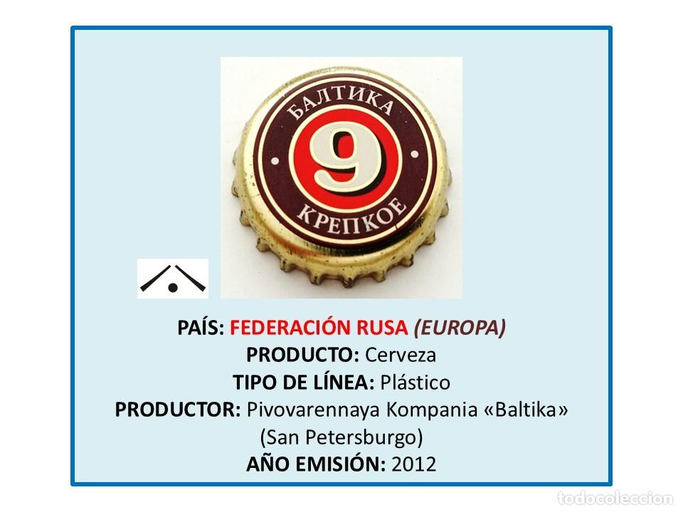 Coleccionismo de cervezas: TAPON CORONA CAPSULA CHAPA CERVEZA BALTIKA 9 (FEDERACI&Oacute;N RUSA)