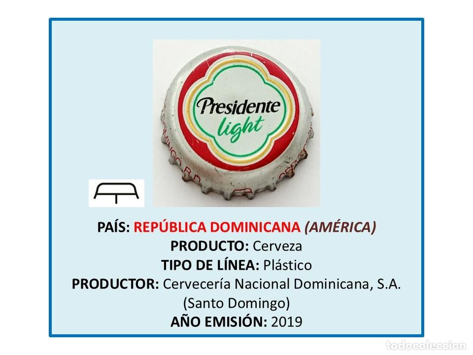 Coleccionismo de cervezas: TAPON CORONA CAPSULA CHAPA CERVEZA PRESIDENTE LIGHT (REP&Uacute;BLICA DOMINICANA)