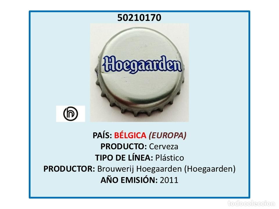Coleccionismo de cervezas: TAPON CORONA CAPSULA CHAPA CERVEZA HOEGAARDEN (B&Eacute;LGICA)