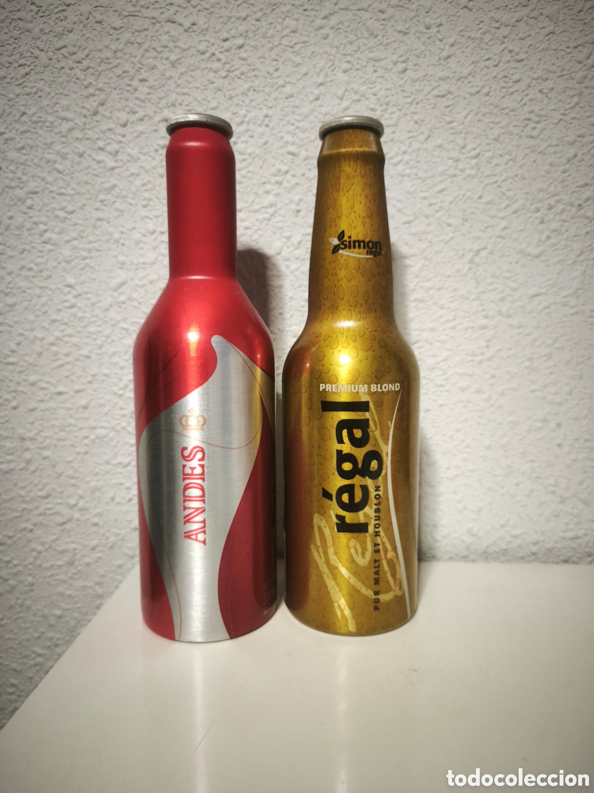 Coleccionismo de cervezas: 2 botellas cerveza aluminio