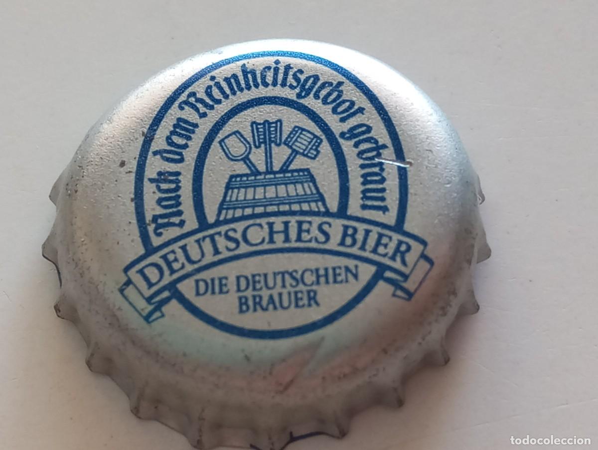 Coleccionismo de cervezas: Chapa tap&oacute;n corona de la cerveza alemana DEUTSCHES BIER