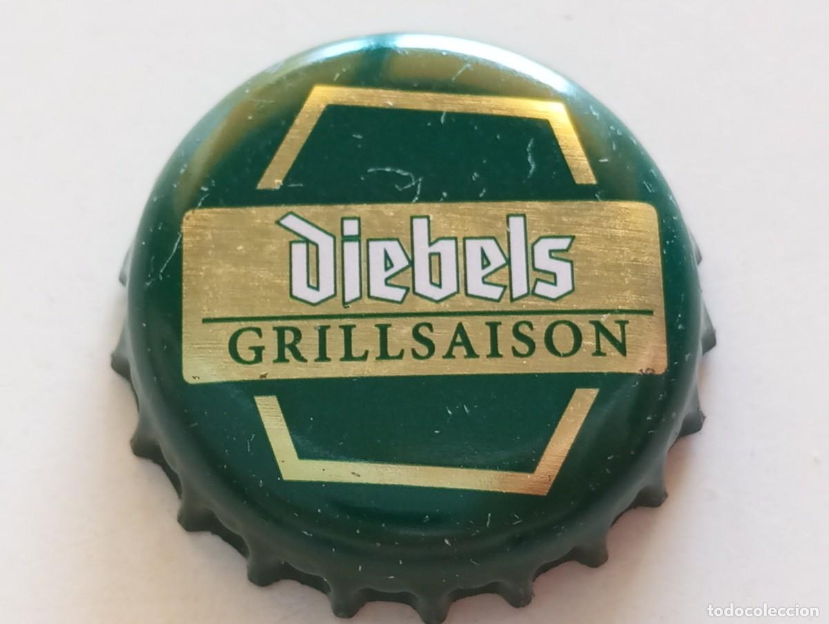 Coleccionismo de cervezas: Chapa tap&oacute;n corona de la cerveza alemana DIEBELS GRILLSAISON