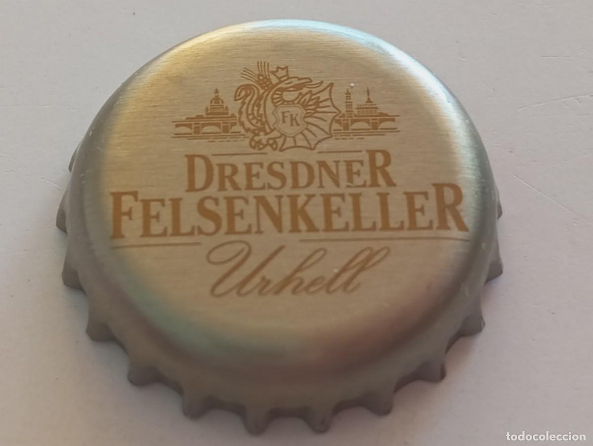 Coleccionismo de cervezas: Chapa tap&oacute;n corona de la cerveza alemana DRESDNER FELSENKELLER URHELL