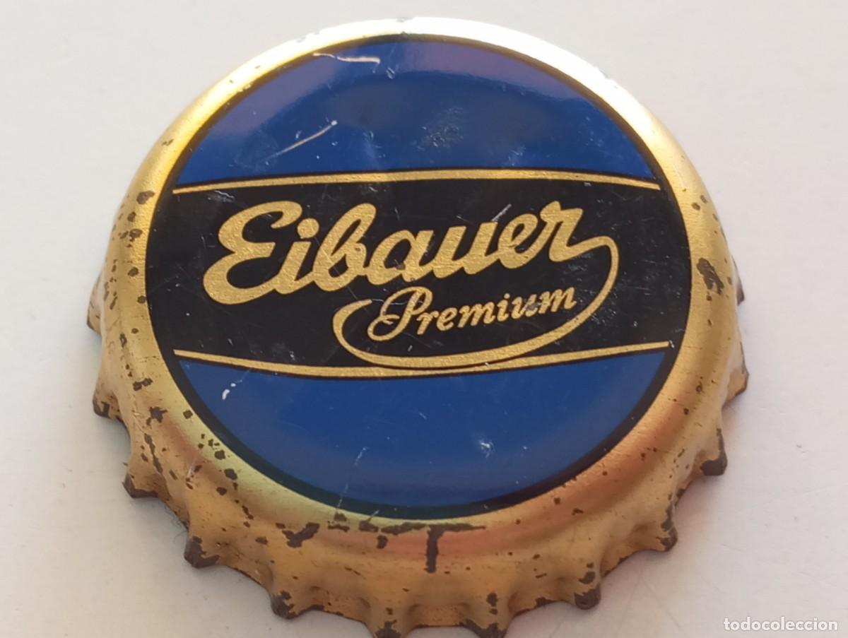 Coleccionismo de cervezas: Chapa tap&oacute;n corona de la cerveza alemana EIBAUER PREMIUM