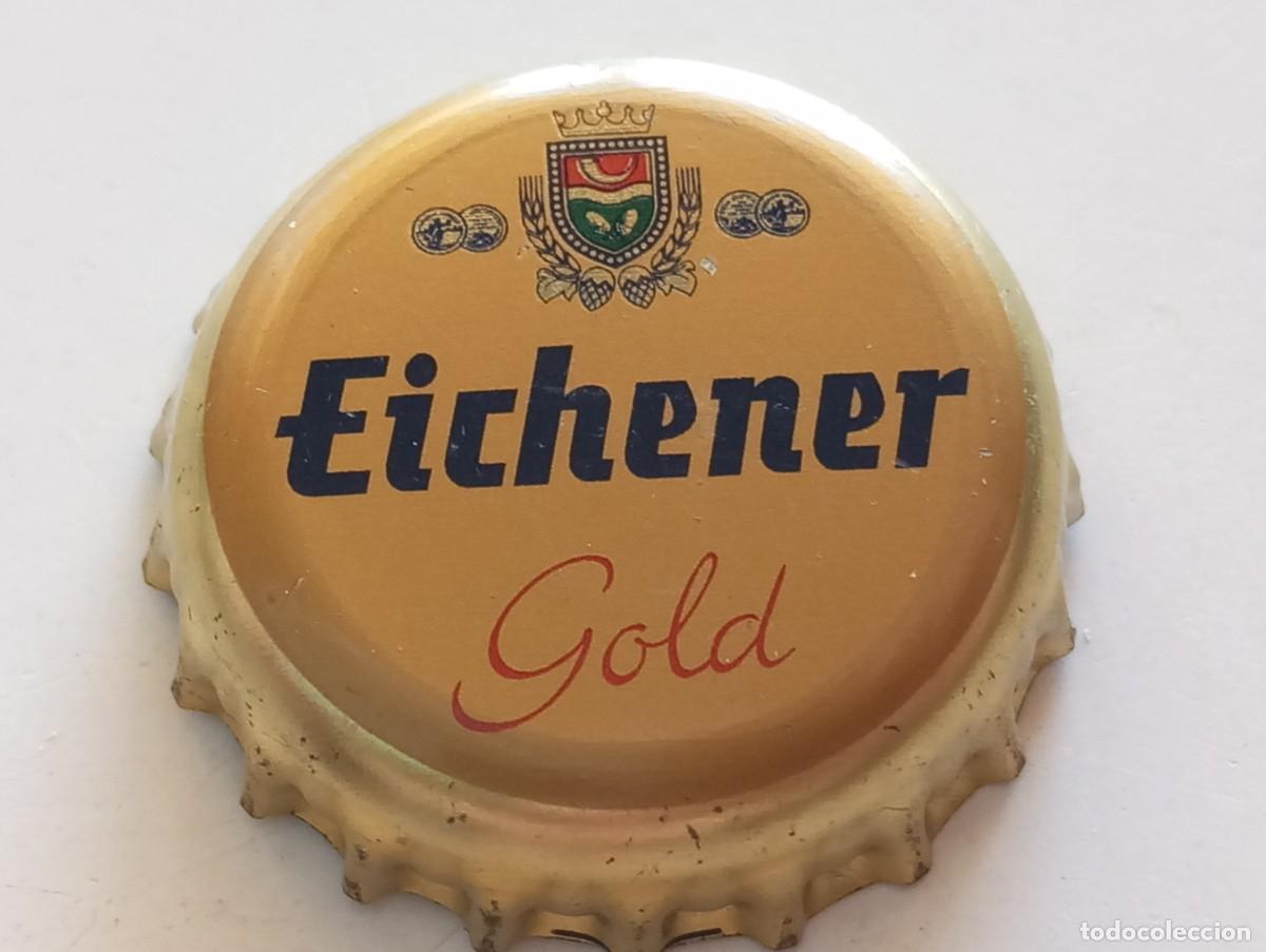 Coleccionismo de cervezas: Chapa tap&oacute;n corona de la cerveza alemana EICHENER GOLD