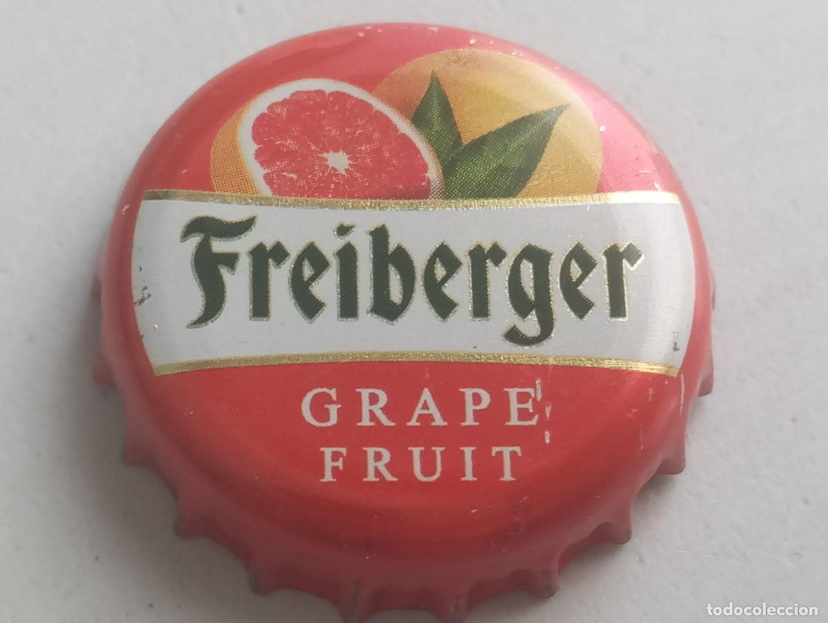 Coleccionismo de cervezas: Chapa tap&oacute;n corona de la cerveza alemana FREIBERGER GRAPE FRUIT