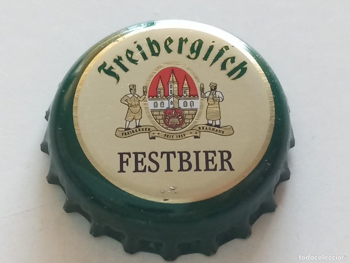 Coleccionismo de cervezas: Chapa tap&oacute;n corona de la cerveza alemana FREIBERGISCH FESTBIER