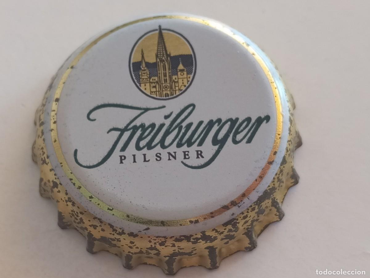 Coleccionismo de cervezas: Chapa tap&oacute;n corona de la cerveza alemana FREIBURGER PILSNER