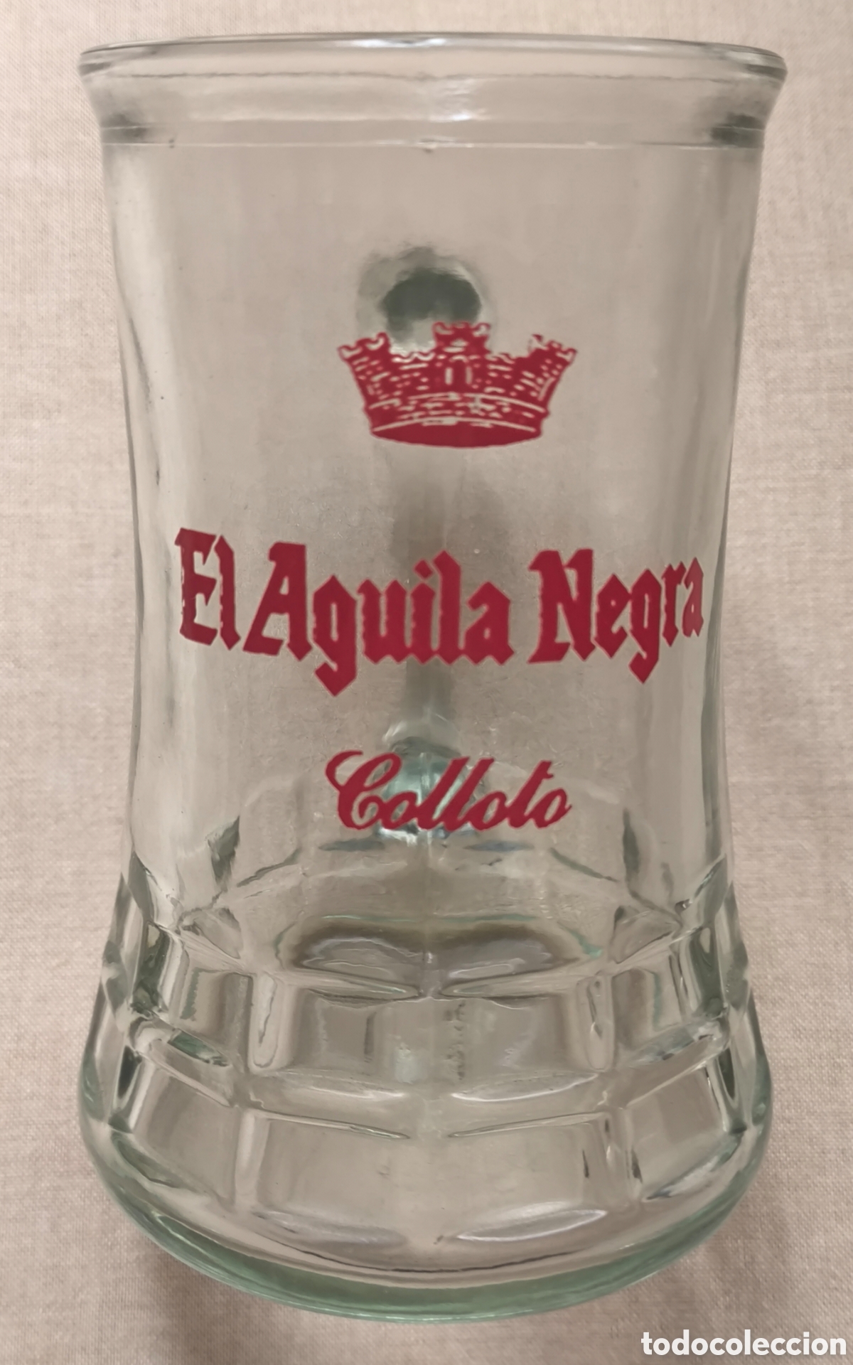 Coleccionismo de cervezas: EL AGUILA NEGRA COLLOTO CERVEZA JARRA BREWERIANA ASTURIAS