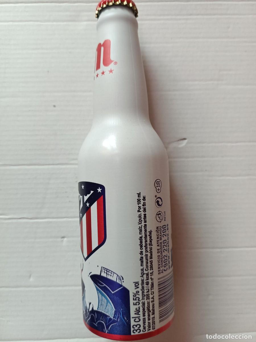 Coleccionismo de cervezas: Botella de Mahou del Atleti