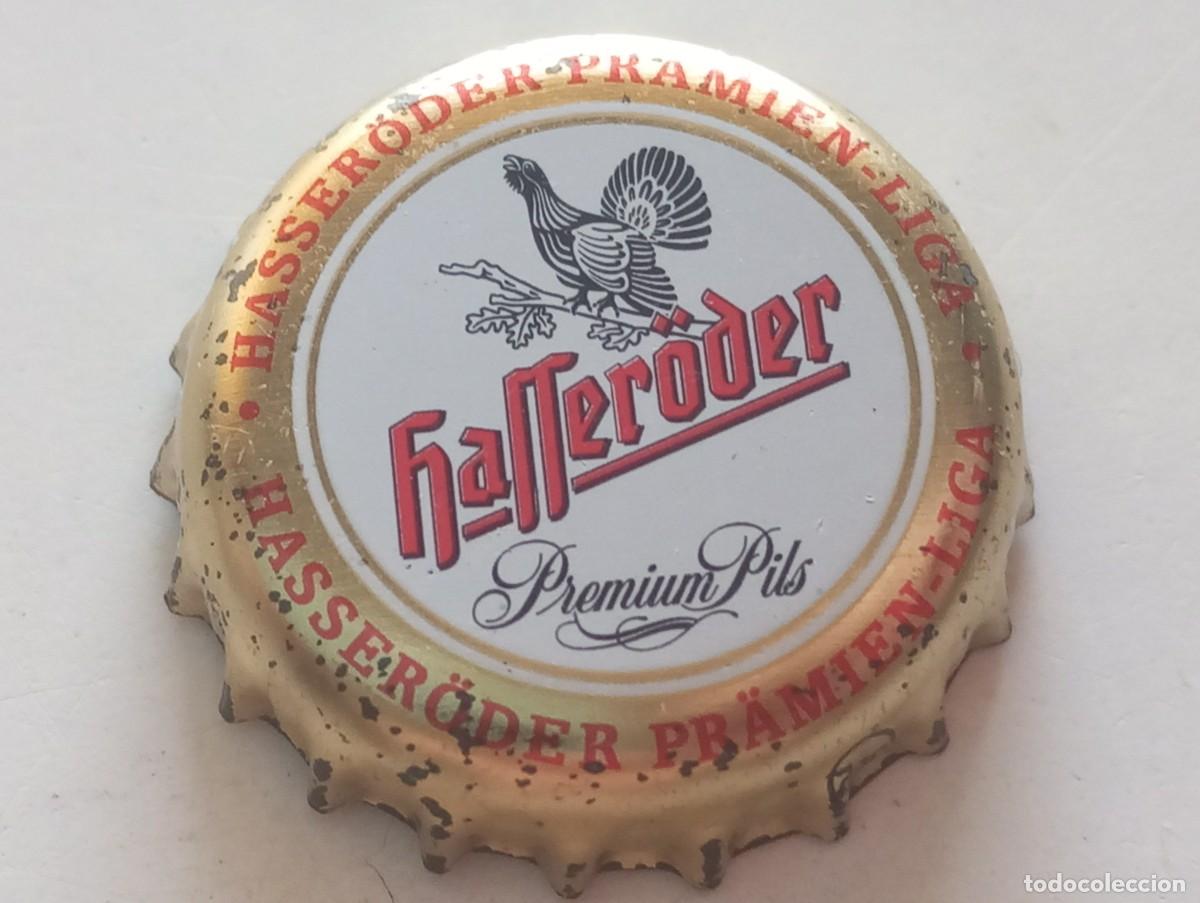 Coleccionismo de cervezas: Chapa tap&oacute;n corona de la cerveza alemana HASSER&Ouml;DER PREMIUM PILS PR&Auml;MIEN-LIGA