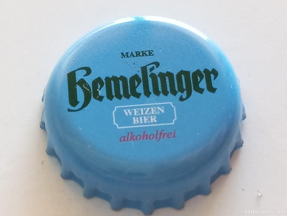 Coleccionismo de cervezas: Chapa tap&oacute;n corona de la cerveza alemana HEMELINGER WEIZEN BIER ALKOHOLFREI