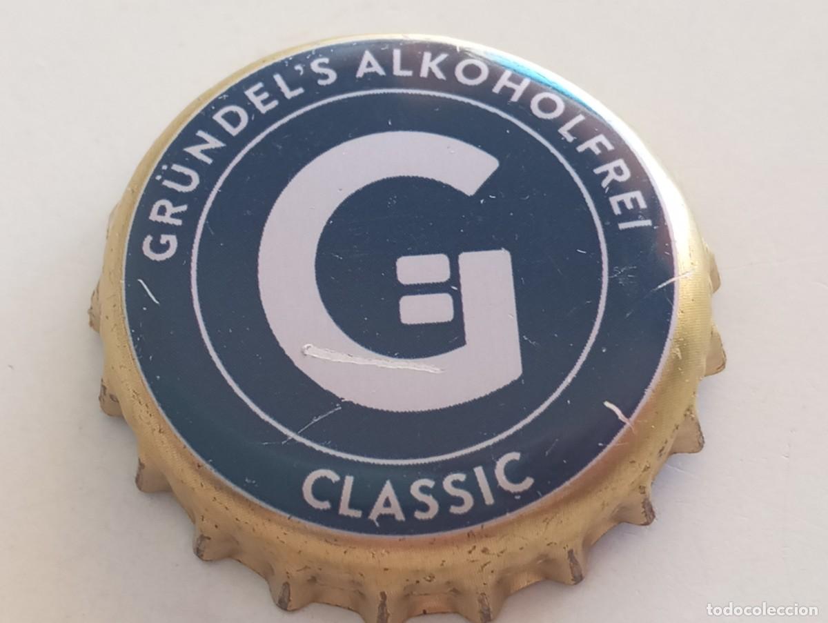 Coleccionismo de cervezas: Chapa tap&oacute;n corona de la cerveza alemana KARLSBERG GR&Uuml;NDEL'S ALKOHOLFREI CLASSIC