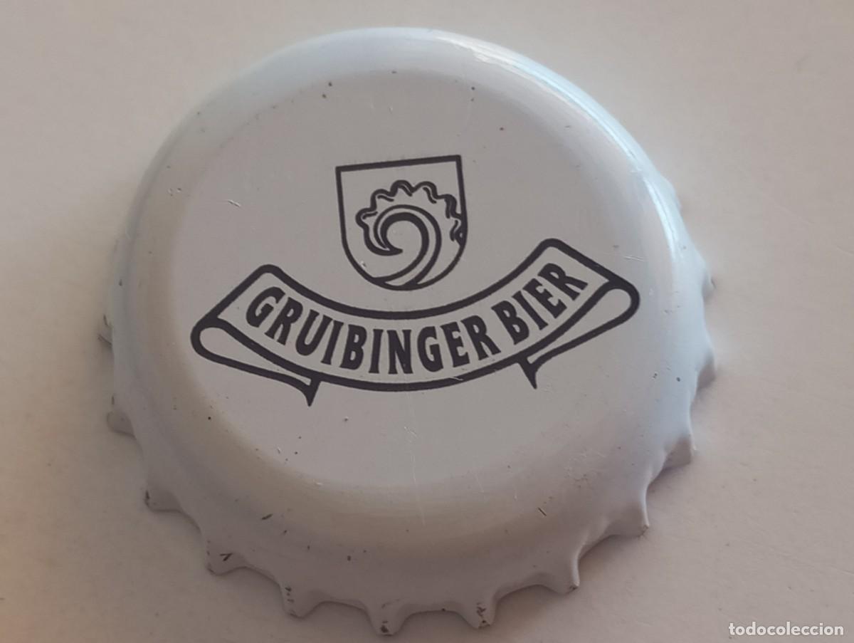 Coleccionismo de cervezas: Chapa tap&oacute;n corona de la cerveza alemana GRUIBINGER BIER