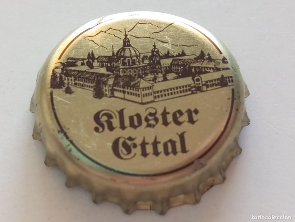 Coleccionismo de cervezas: Chapa tap&oacute;n corona de la cerveza alemana KLOSTER ETTAL (dorada)