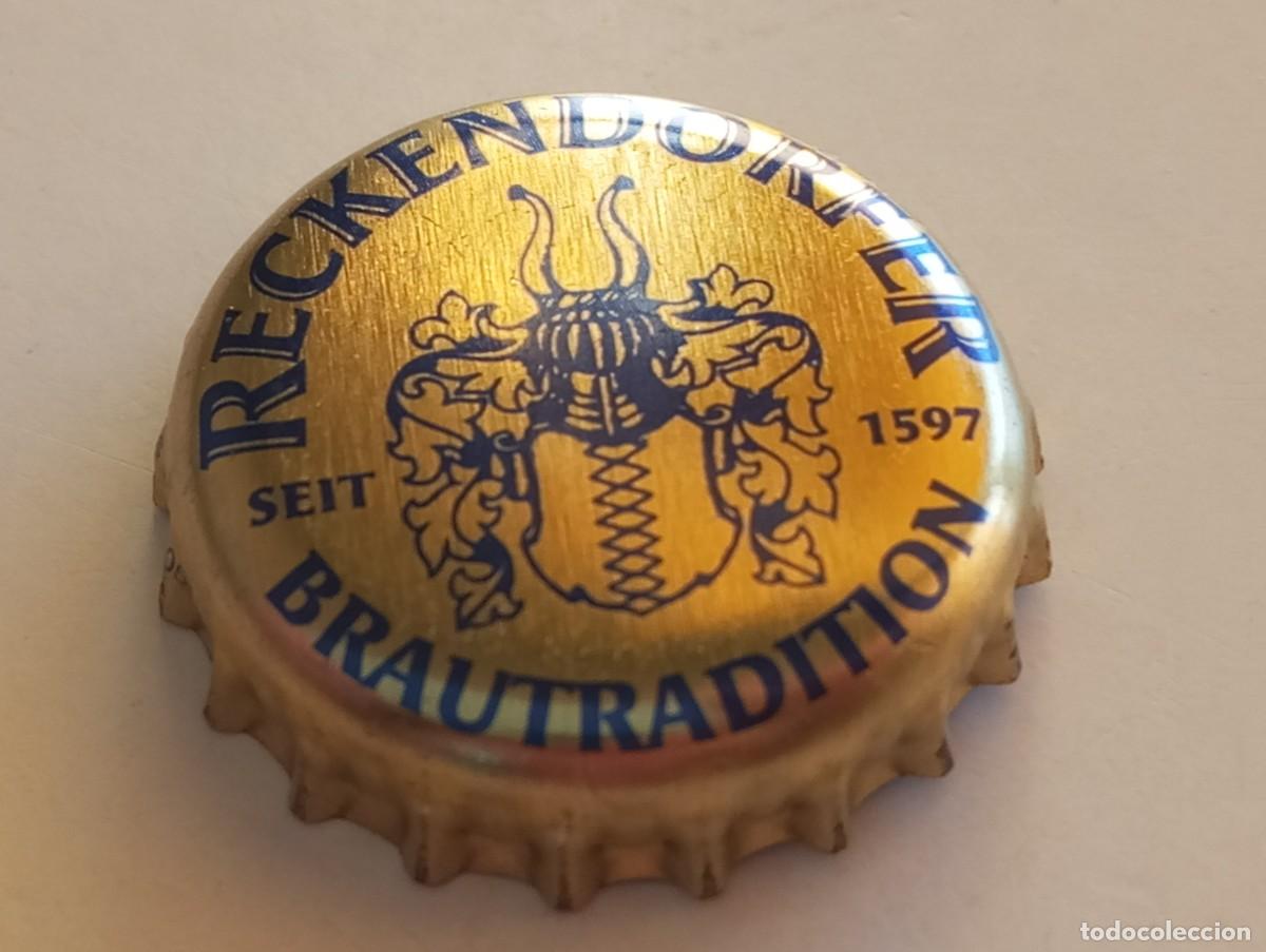 Coleccionismo de cervezas: Chapa tap&oacute;n corona de la cerveza alemana RECKENDORFER BRAUTRADITION SEIT 1597