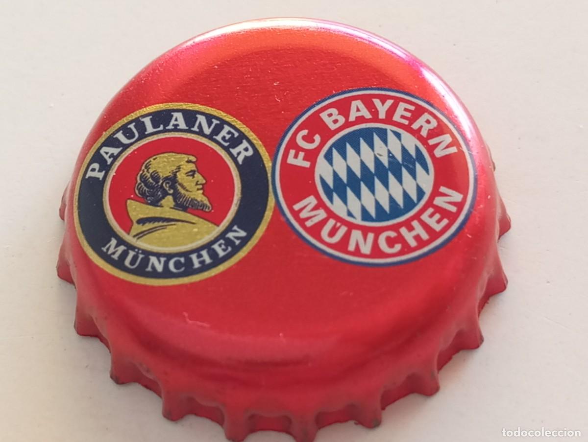 Coleccionismo de cervezas: Chapa tap&oacute;n corona de la cerveza alemana PAULANER M&Uuml;NCHEN - FC BAYERN M&Uuml;NCHEN