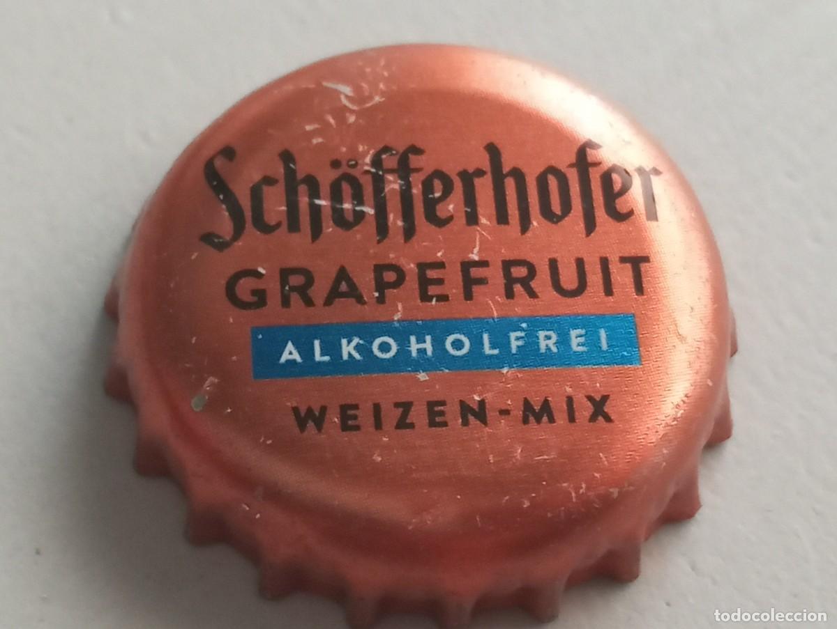 Coleccionismo de cervezas: Chapa tap&oacute;n corona de la cerveza alemana SCH&Ouml;FFERHOFER GRAPEFRUIT ALKOHOLFREI WEIZEN-MIX