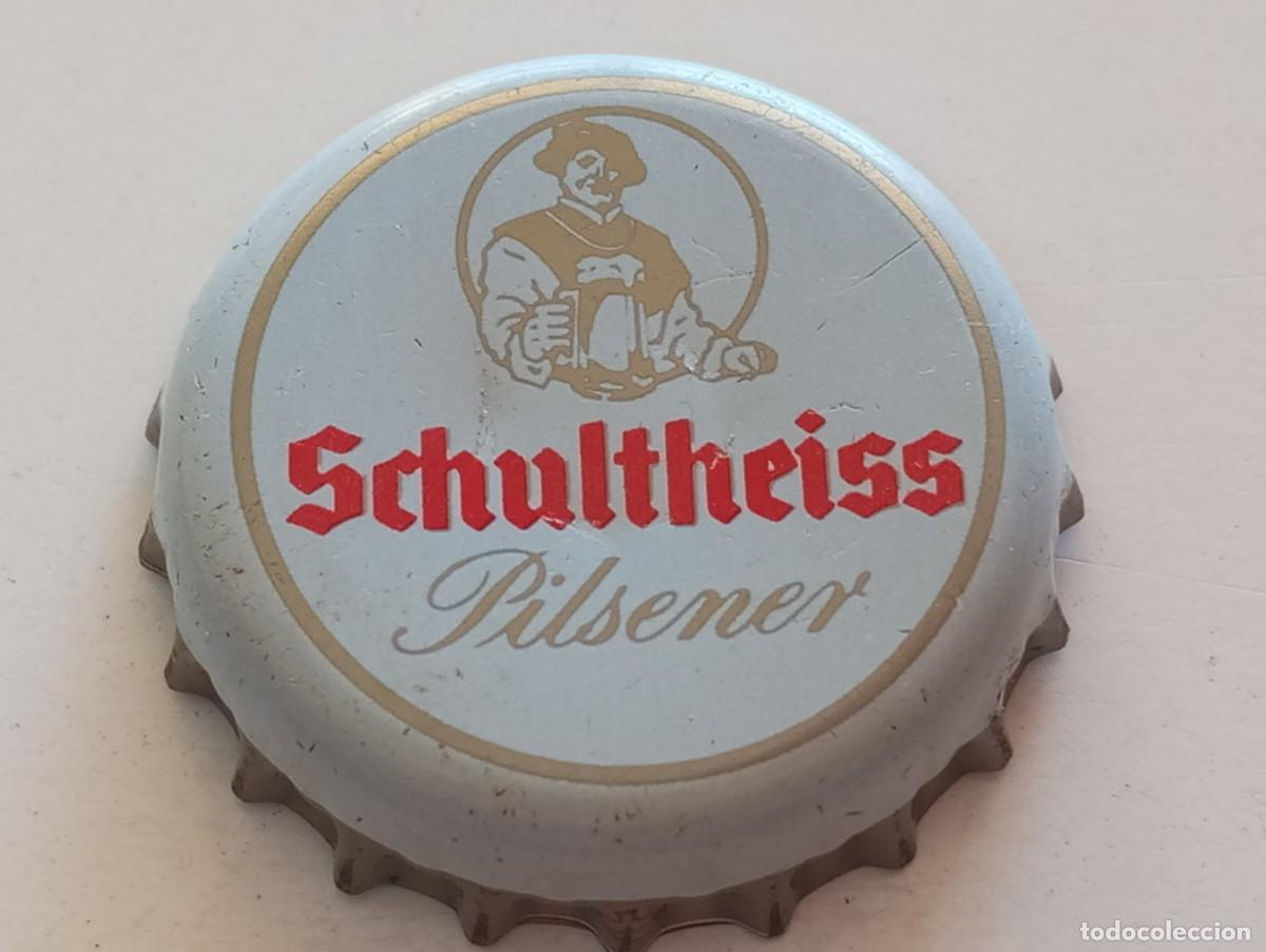 Coleccionismo de cervezas: Chapa tap&oacute;n corona de la cerveza alemana SCHULTHEISS PILSENER