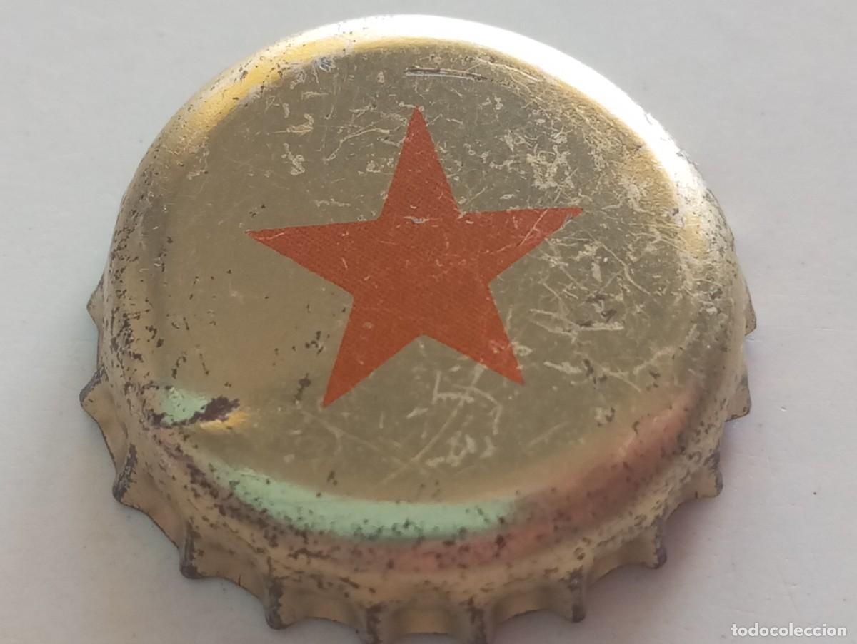 Coleccionismo de cervezas: Chapa tap&oacute;n corona de la cerveza alemana SCHUTERS RED STAR